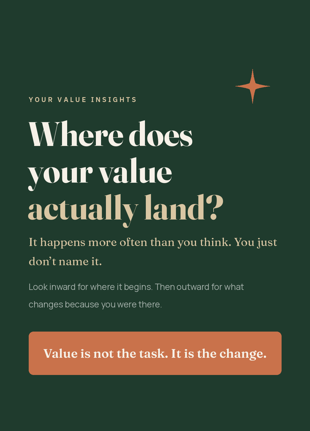A preview of page one of the ValueVenus guide: Where does your value actually land?